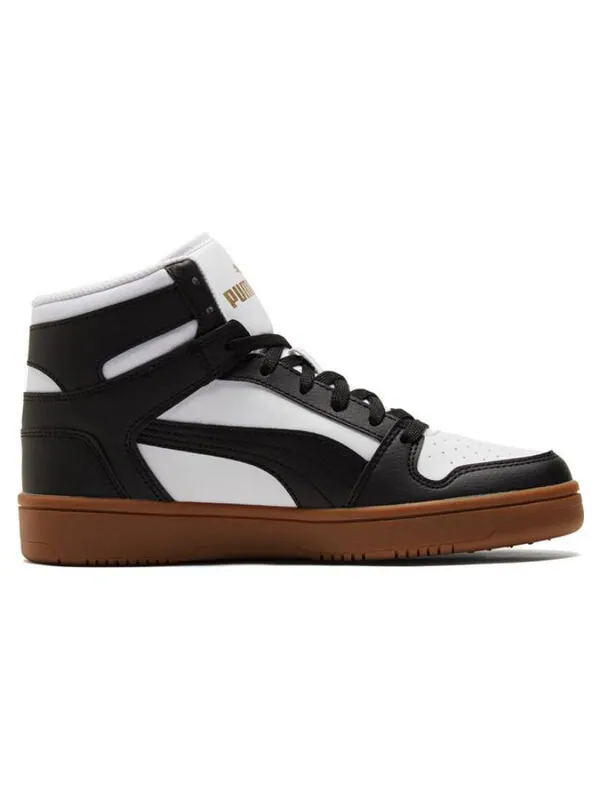 Кроссовки rebound layup 'white black gum' Puma — изображение 2 из 4, белый-черный-золотистый