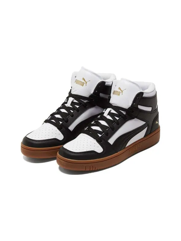 Кроссовки rebound layup 'white black gum' Puma — изображение 3 из 4, белый-черный-золотистый