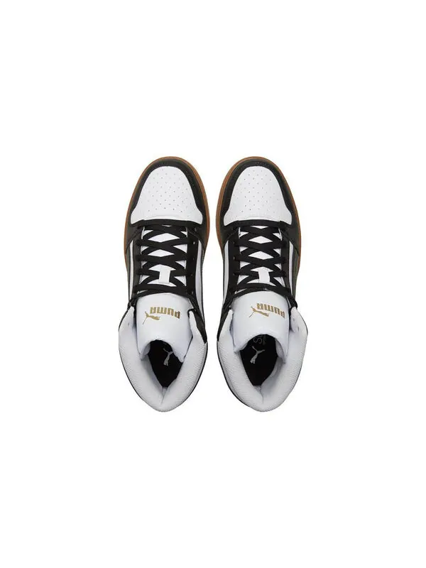 Кроссовки rebound layup 'white black gum' Puma — изображение 4 из 4, белый-черный-золотистый