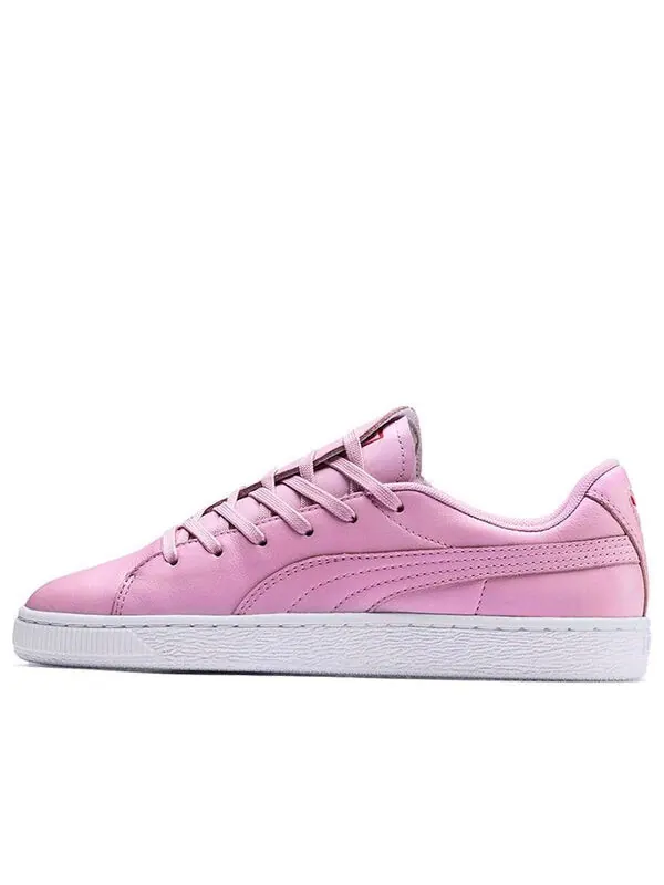 Кроссовки basket crush emboss 'pale pink' Puma — изображение 1 из 4, розовый/белый/красный