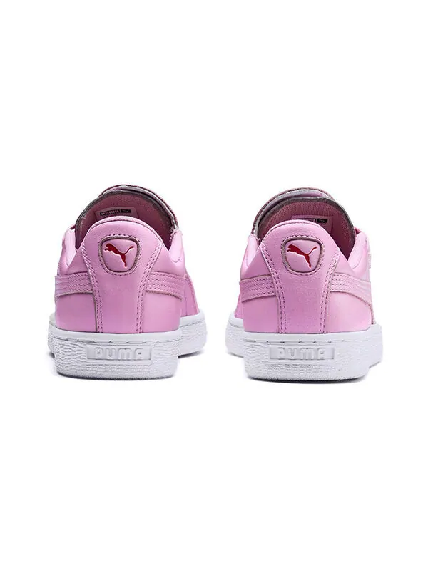 Кроссовки basket crush emboss 'pale pink' Puma — изображение 4 из 4, розовый/белый/красный