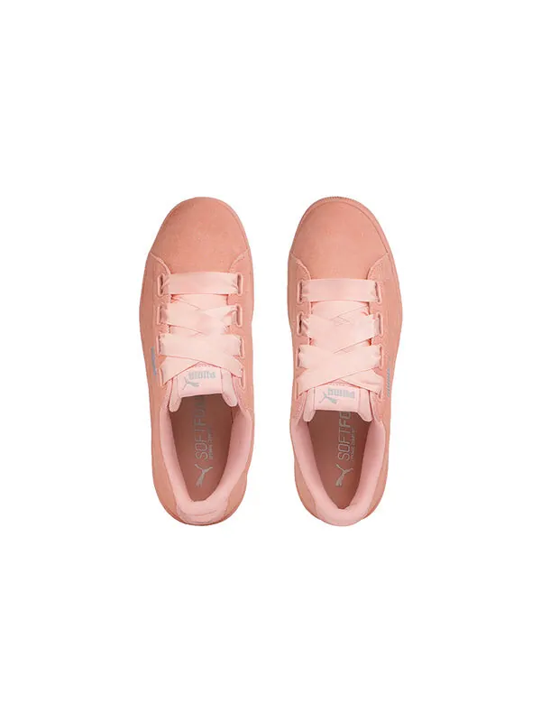 Кроссовки vikky v2 ribbon pink/white Puma — изображение 3 из 4, розовый