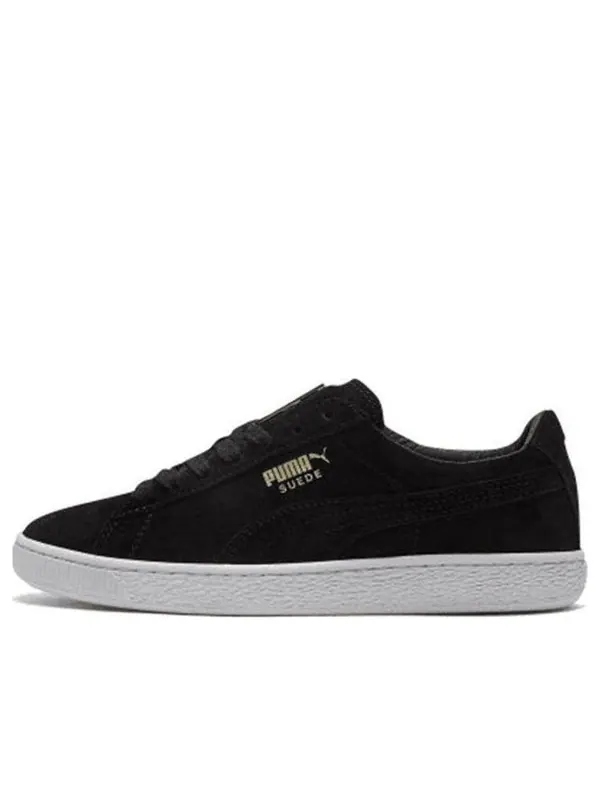Кроссовки suede classic metal badge 'black white' Puma — изображение 1 из 4, черный/белый