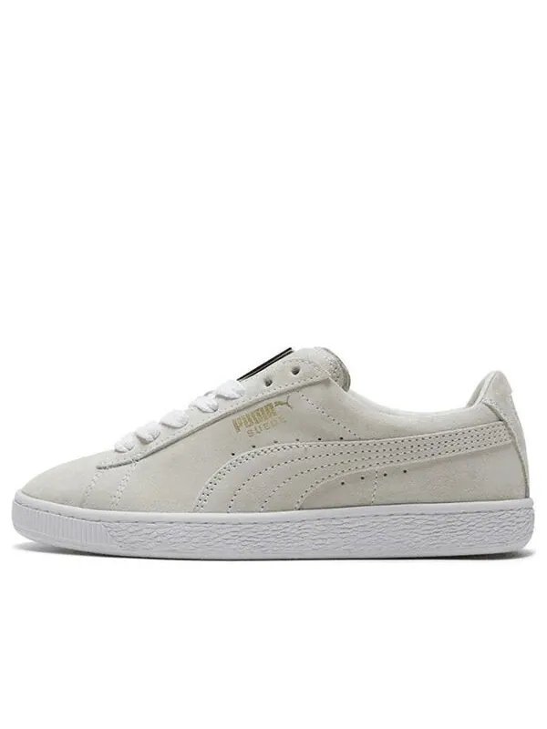 Кроссовки suede classic metal badge 'white team gold' Puma — изображение 1 из 4, белый золотистый