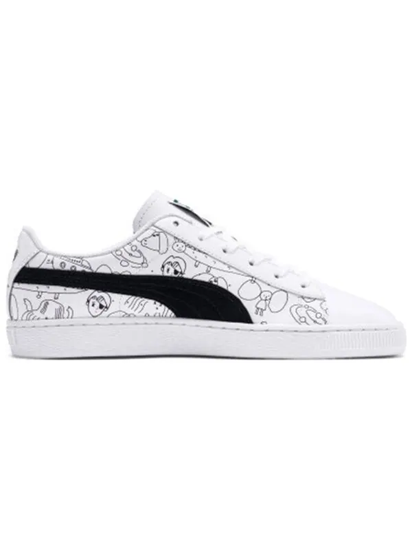 Кроссовки tyakasha x basket 'white' Puma — изображение 2 из 4, белый/черный