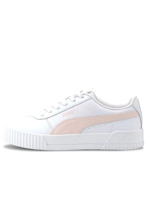 Кроссовки carina leather 'white rose water' Puma — изображение 1 из 4, белый/розовый