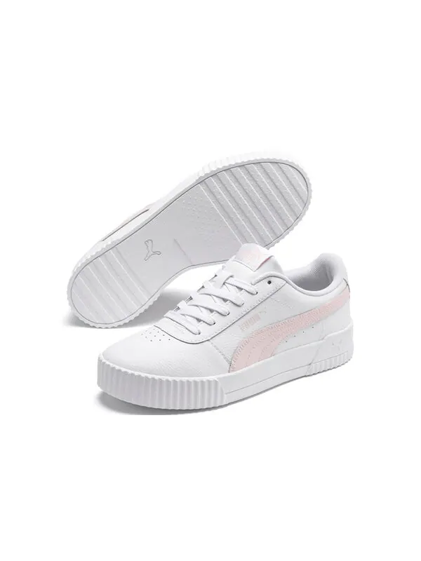 Кроссовки carina leather 'white rose water' Puma — изображение 2 из 4, белый/розовый