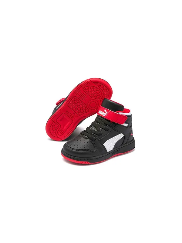 Кроссовки rebound layup 'black high risk red' Puma — изображение 3 из 4, черный/красный/белый