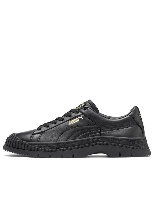 Кроссовки utility leather sneakers Puma — изображение 1 из 4, черный