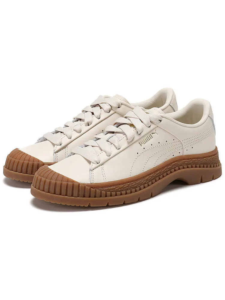 Кеды (WMNS) PUMA Utility Leather 'White Smoke' — изображение 3 из 5, бежевый