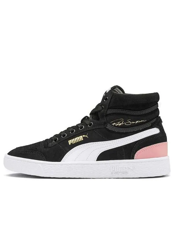 Кроссовки ralph sampson mid suede 'black bridal rose' Puma — изображение 1 из 4, черный/розовый