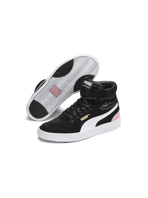 Кроссовки ralph sampson mid suede 'black bridal rose' Puma — изображение 3 из 4, черный/розовый