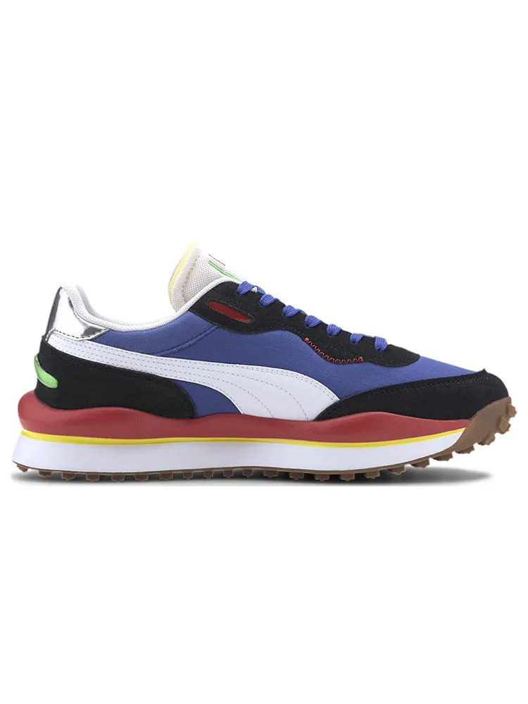 Спортивные кроссовки PUMA Style Rider 'Play On - Dazzling Blue High Risk Red' — изображение 2 из 5, красный