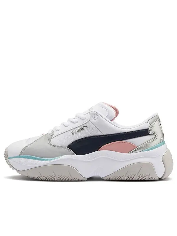 Кроссовки storm.y metallic 'peacoat' Puma — изображение 1 из 4, белый/серебристый