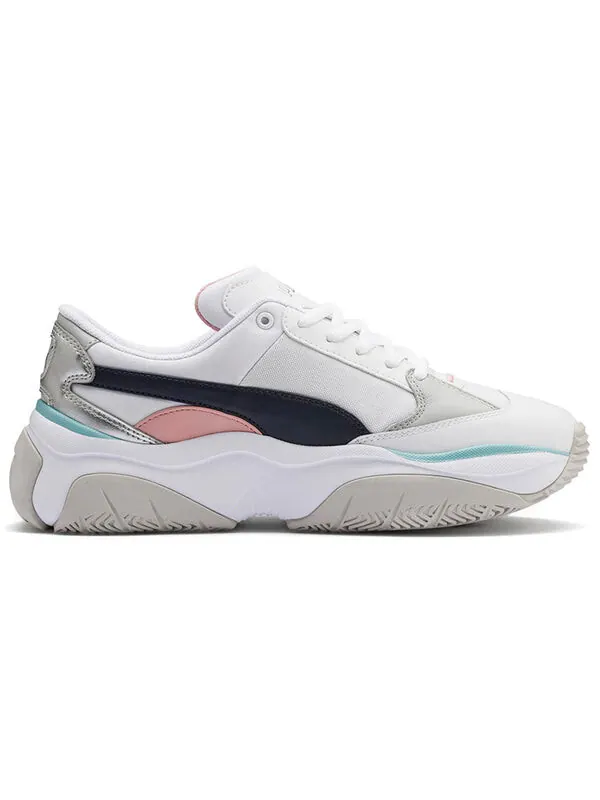 Кроссовки storm.y metallic 'peacoat' Puma — изображение 2 из 4, белый/серебристый
