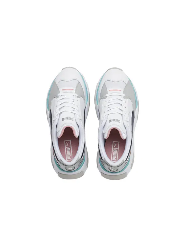 Кроссовки storm.y metallic 'peacoat' Puma — изображение 3 из 4, белый/серебристый