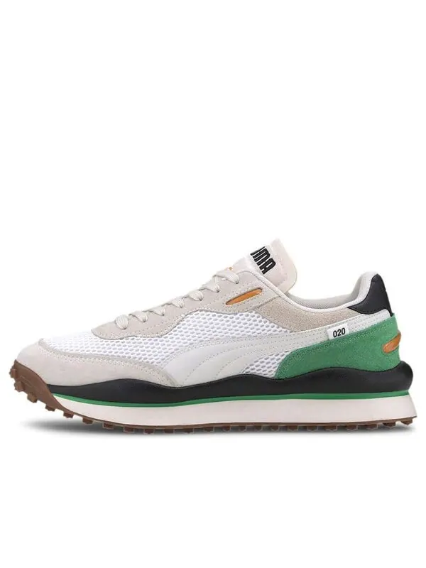 Кроссовки style rider 'stream on - white green' Puma — изображение 1 из 4, серый/зеленый