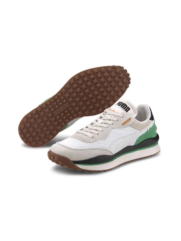 Кроссовки style rider 'stream on - white green' Puma — изображение 2 из 4, серый/зеленый