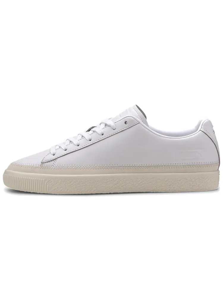 Кеды PUMA Basket Trim Prm Retro Low Tops Casual Skateboarding Shoes Unisex White — изображение 2 из 7, белый