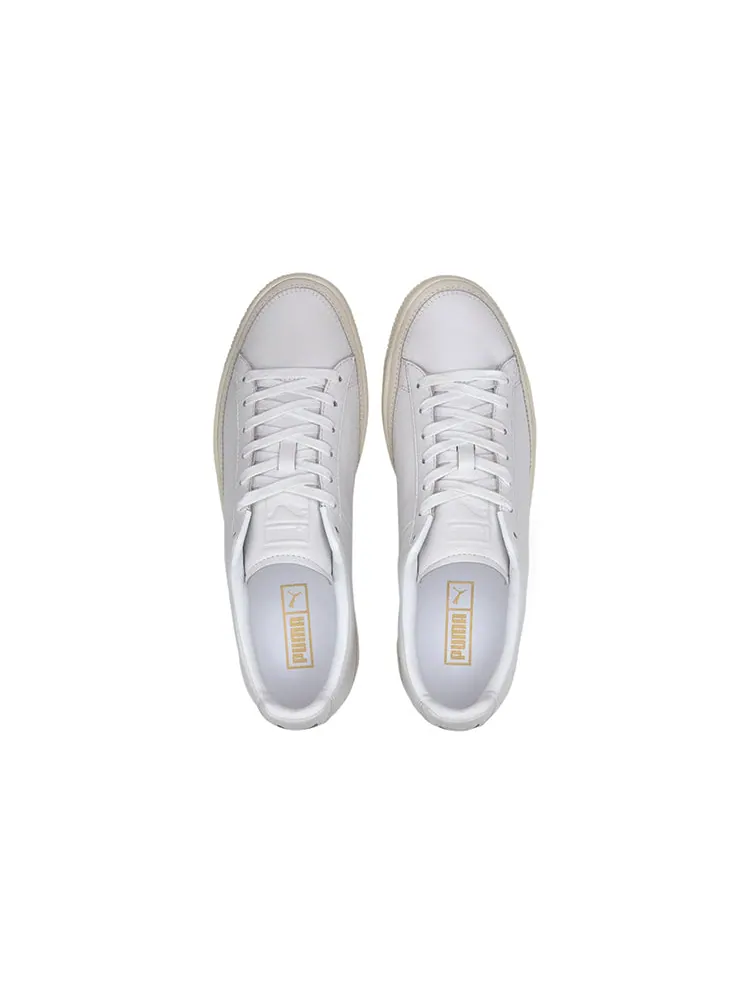 Кеды PUMA Basket Trim Prm Retro Low Tops Casual Skateboarding Shoes Unisex White — изображение 4 из 7, белый