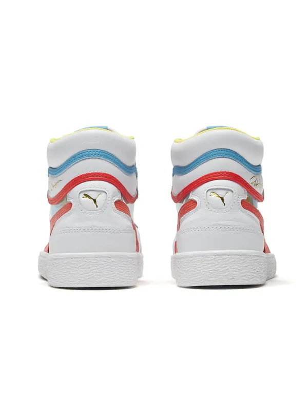 Кроссовки ralph sampson mid glass 'white/hot coral/ethereal blue' Puma — изображение 4 из 4, белый/красный/синий