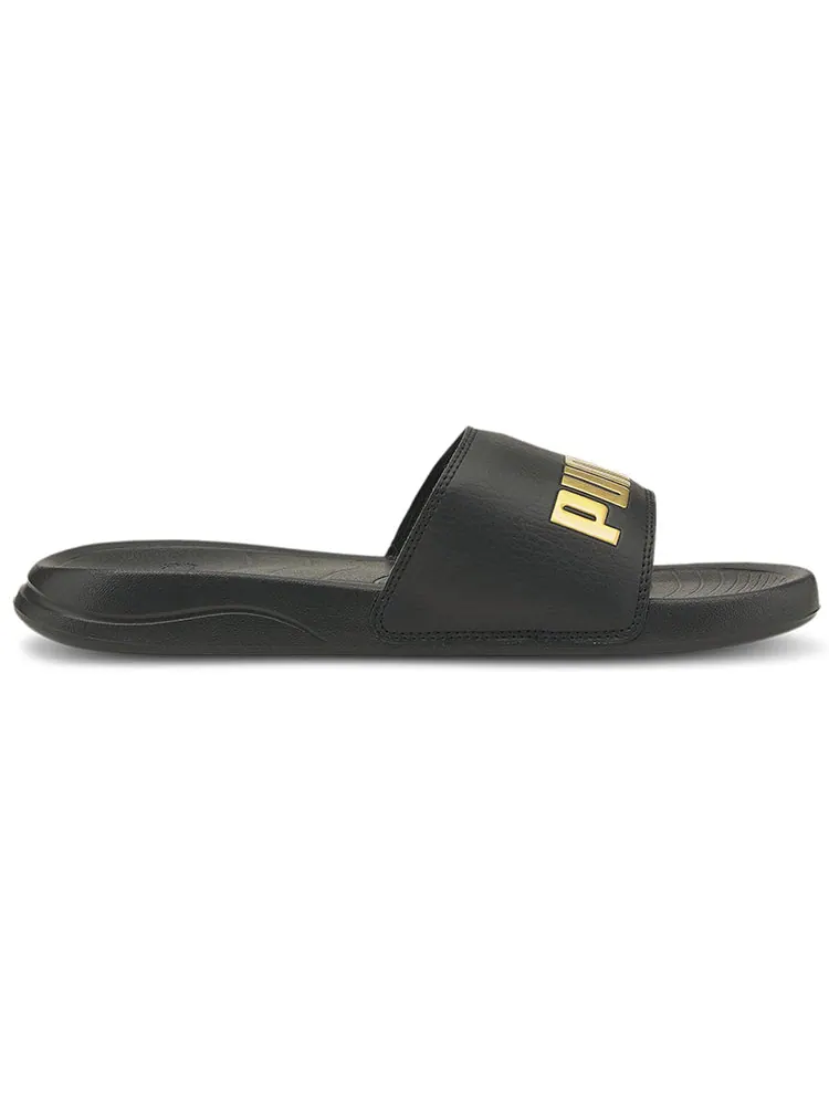 Шлепанцы PUMA Popcat 20 Slide 'Black Gold' — изображение 2 из 5, черный