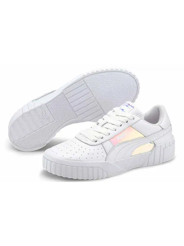 Кроссовки cali glow 'white iridescent' Puma — изображение 2 из 4, белый