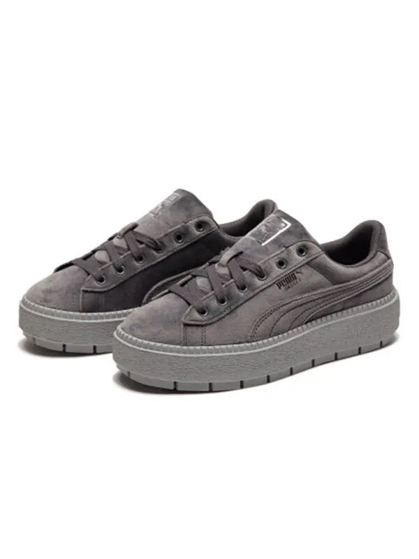 Кроссовки platform trace v gray Puma — изображение 3 из 4, серый