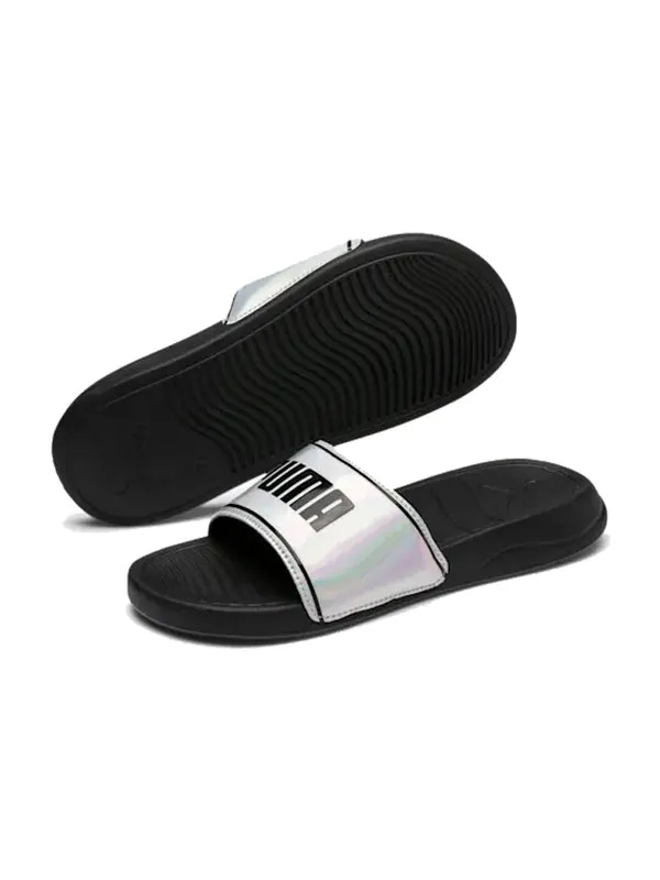 Тапочки popcat 20 'iridescent - silver' Puma — изображение 3 из 4, черный/серебристый