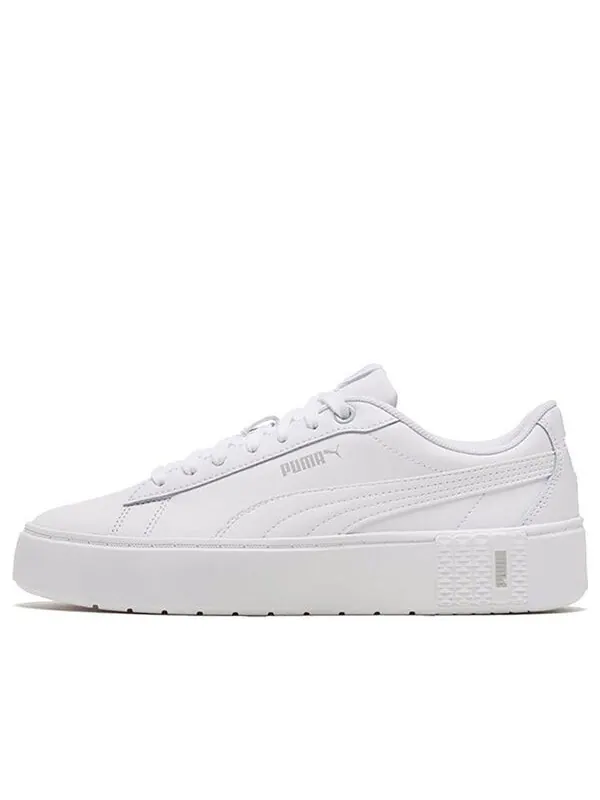 Кроссовки smash platform v2 'triple white' Puma — изображение 1 из 4, белый/серебристый