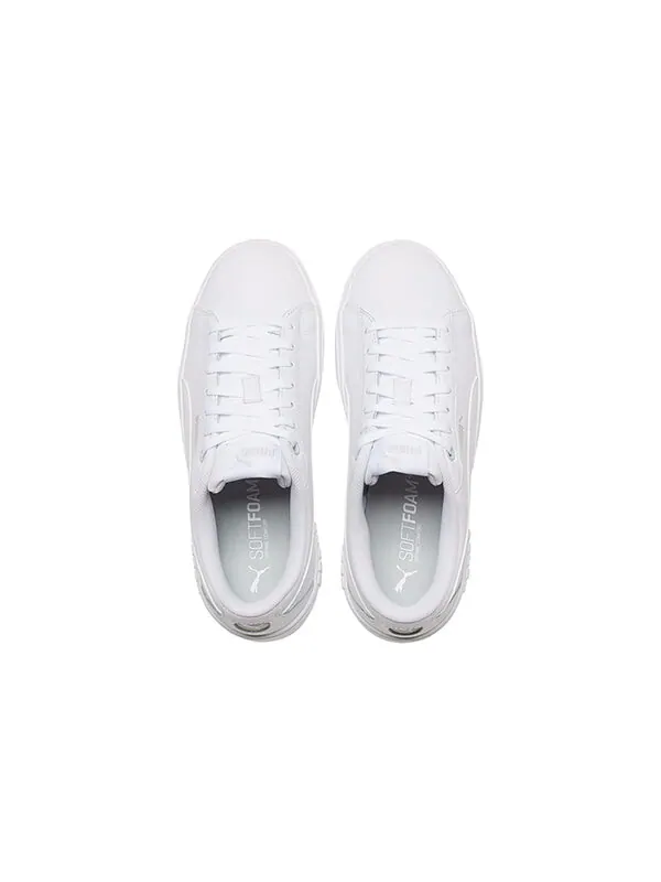 Кроссовки smash platform v2 'triple white' Puma — изображение 4 из 4, белый/серебристый