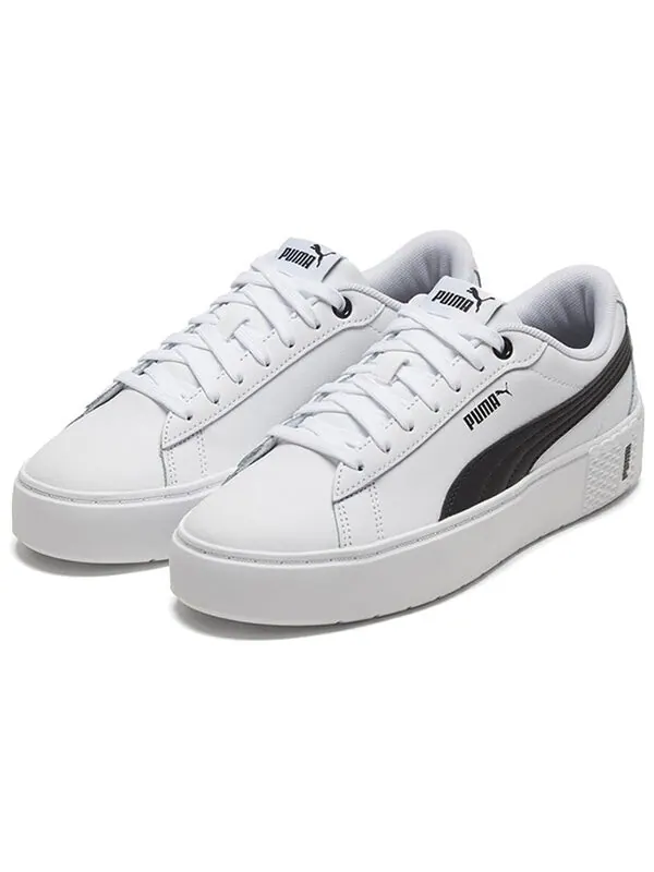 Кроссовки smash platform v2 l 'white black' Puma — изображение 3 из 4, белый/черный