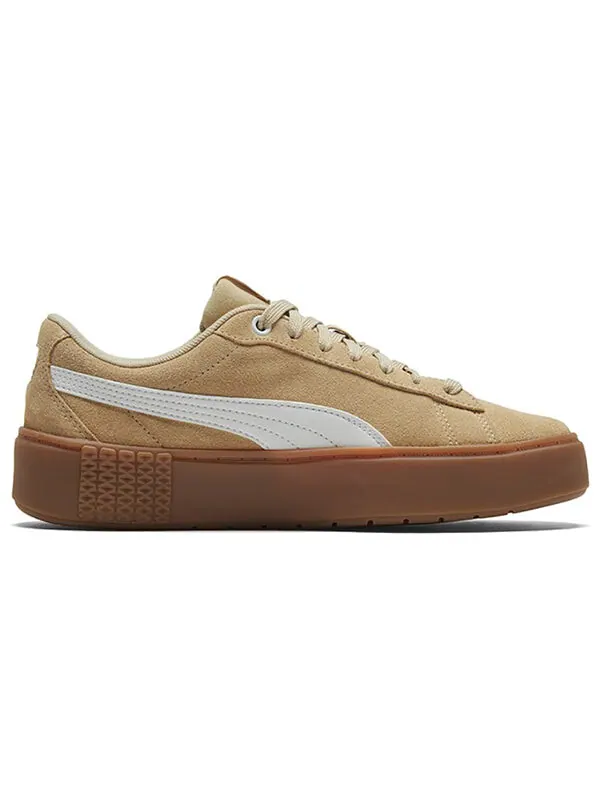 Кроссовки smash platform v2 suede 'pale khaki' Puma — изображение 2 из 4, бледный хаки/белый