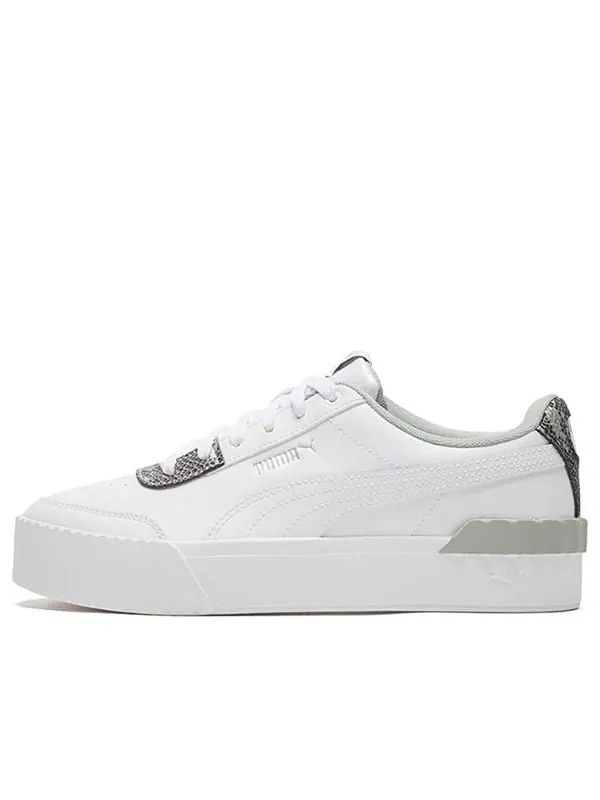 Кроссовки carina lift snake white/snake print low casual board shoes Puma — изображение 1 из 4, белый/серый/черный
