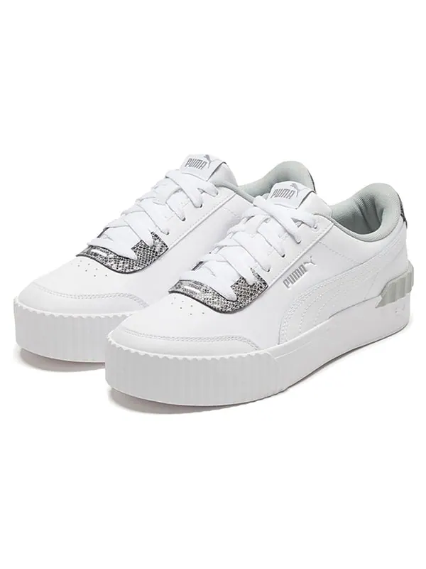 Кроссовки carina lift snake white/snake print low casual board shoes Puma — изображение 3 из 4, белый/серый/черный