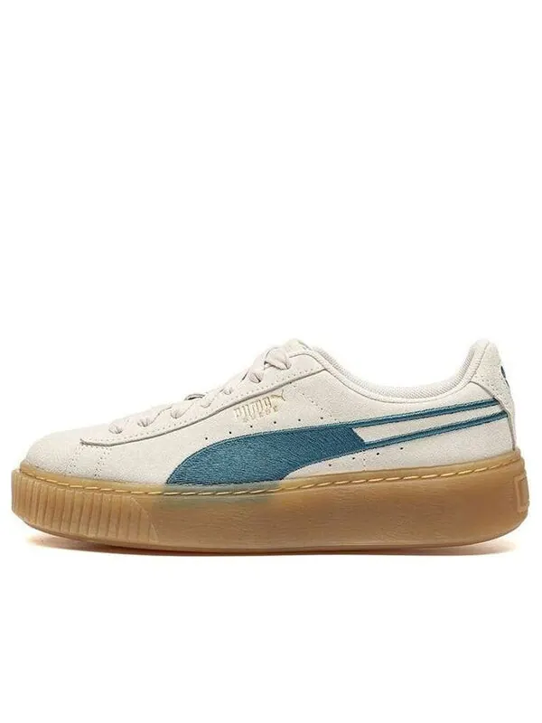 Кроссовки suede platform core grey/blue/gum Puma — изображение 1 из 4, серый/синий