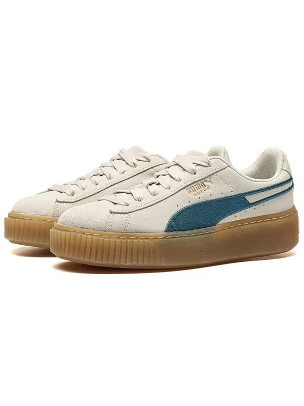Кроссовки suede platform core grey/blue/gum Puma — изображение 3 из 4, серый/синий