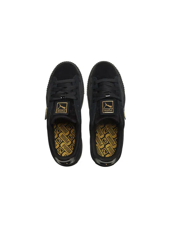 Кроссовки platform velvet 'black gold' Puma — изображение 4 из 4, черный/золотистый