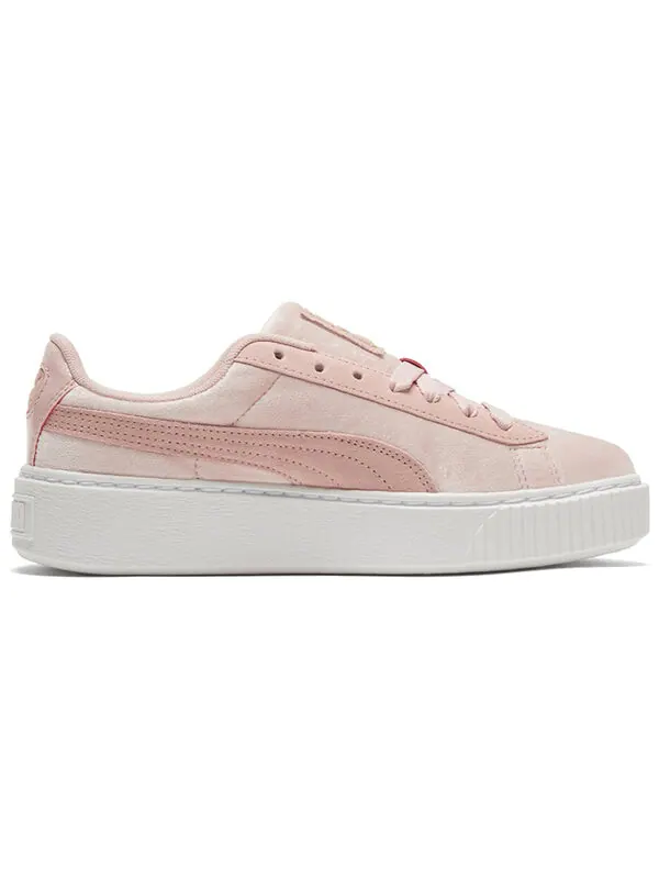 Кроссовки platform velvet pink/white low casual board shoes Puma — изображение 2 из 4, розовый/синий