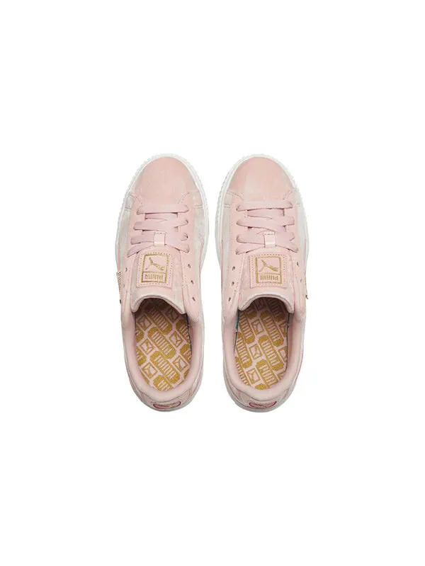 Кроссовки platform velvet pink/white low casual board shoes Puma — изображение 4 из 4, розовый/синий
