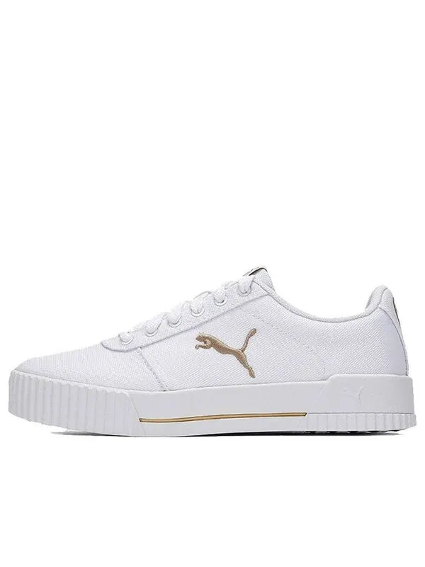 Кроссовки carina summer cat leisure board shoes white/golden Puma — изображение 1 из 4, белый/золотистый