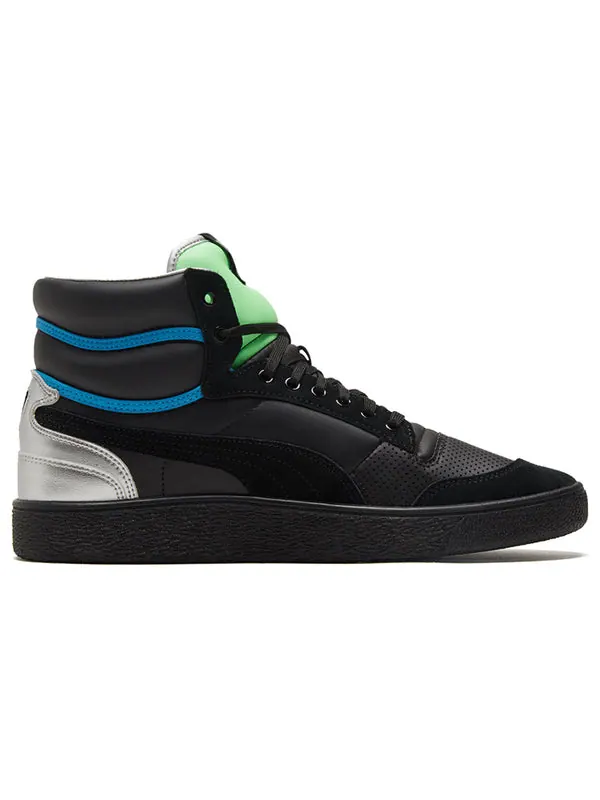 Кроссовки ralph sampson mid 'royal - black elektro green' Puma — изображение 2 из 4, черный