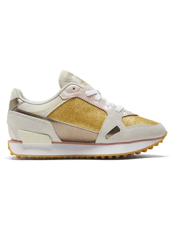 Кроссовки charlotte olympia x mile rider 'gold glitter' Puma — изображение 2 из 4, хаки/золотистый/розовый