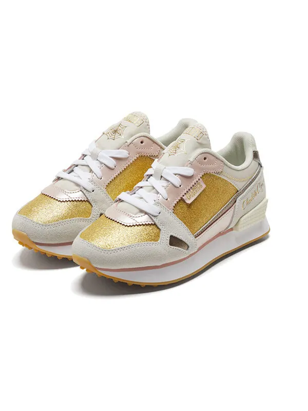 Кроссовки charlotte olympia x mile rider 'gold glitter' Puma — изображение 3 из 4, хаки/золотистый/розовый