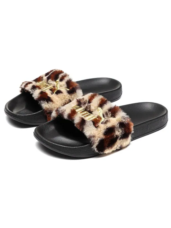 Тапочки leadcat 'leopard print' Puma — изображение 2 из 4, черный