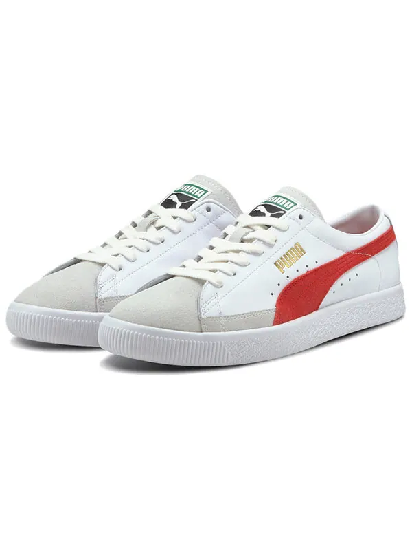 Кроссовки basket vtg casual shoes white/red/grey Puma — изображение 3 из 4, белый/серый/красный