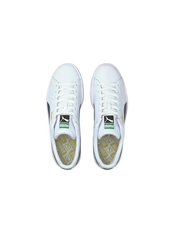 Кроссовки basket classic 21 'white peacoat' Puma — изображение 3 из 4, белый/синий