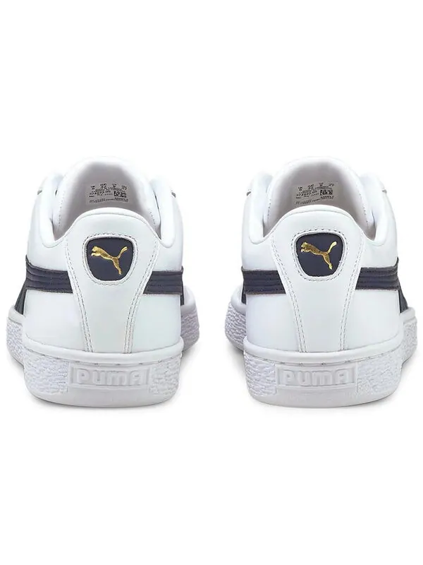 Кроссовки basket classic 21 'white peacoat' Puma — изображение 4 из 4, белый/синий