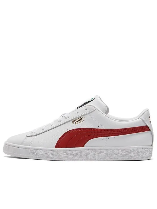 Кроссовки basket classic 21 'white chili oil' Puma — изображение 1 из 4, белый/красный