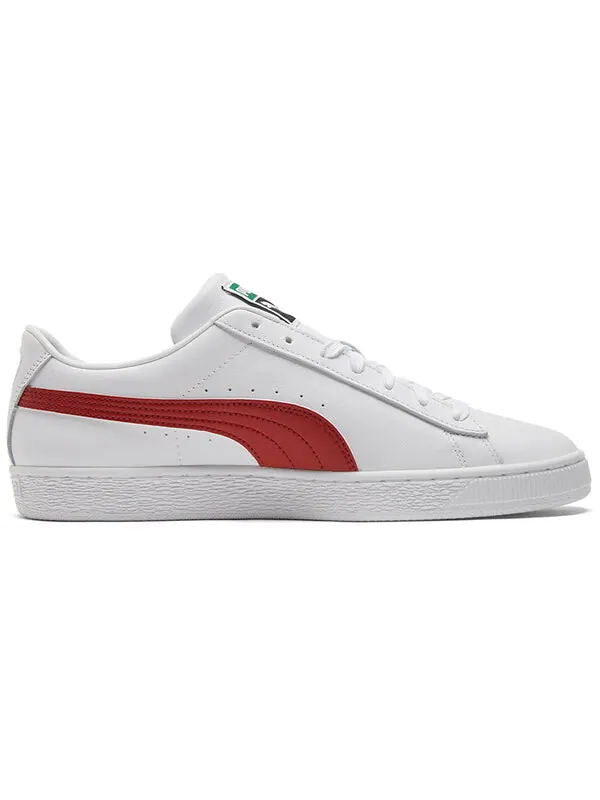 Кроссовки basket classic 21 'white chili oil' Puma — изображение 2 из 4, белый/красный